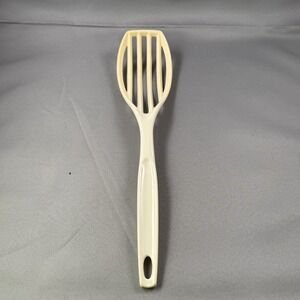 Vintage Foley Cream‎ Plastic Slotted Spoon Mid Century Kitchen Utensil USA